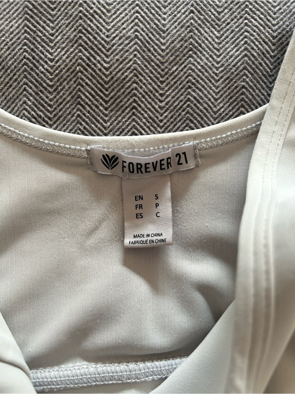 š„4 for $25 Sports Bra Everyday Scoop Neck Stretch Bralette - Cream Sports Bra - Picture 5 of 5